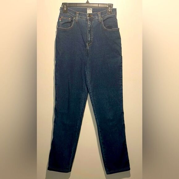 Moschino- VINTAGE! Donna Vita Alta High Waisted Mom Denim Jeans Peace Sign- 31 - Picture 1 of 15